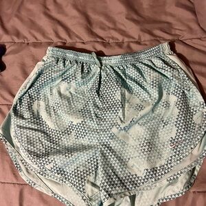 Nike Light Blue and Gray Patterned Shorts